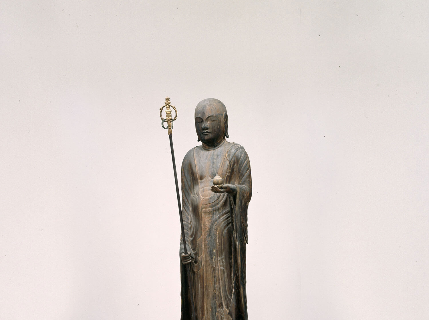 Jizo Bodhisattva Wooden Statue